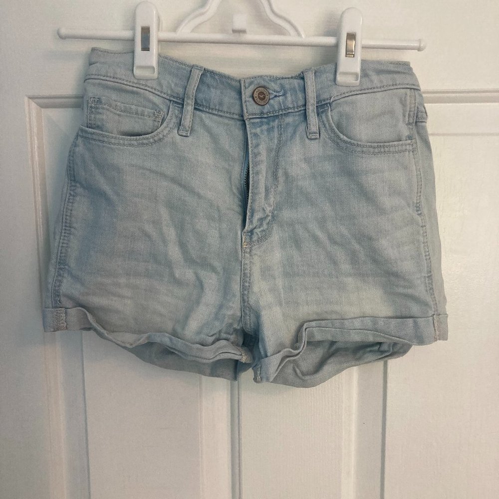 jean shorts lightwash hollister